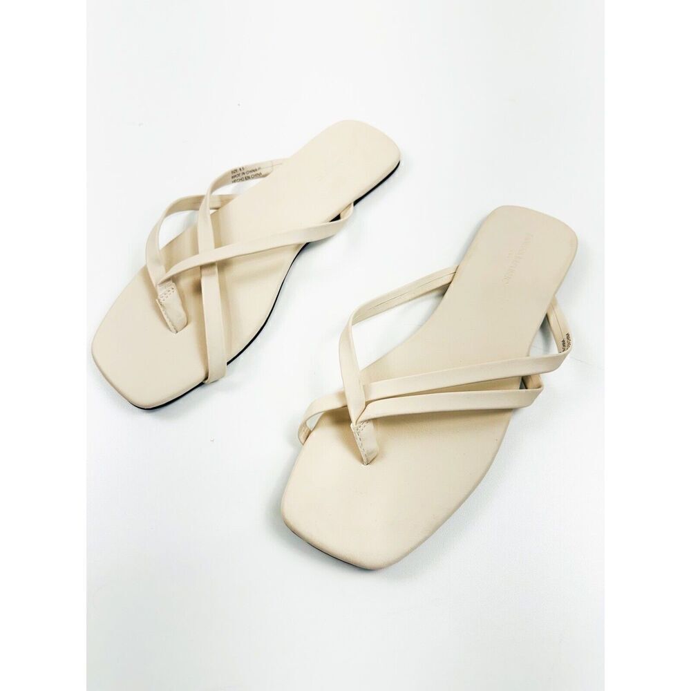 Banana Republic Barely There Sandals Minimalist Bone